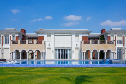 Exterior view of a modern residential apartment building in 6th of October City, Egypt